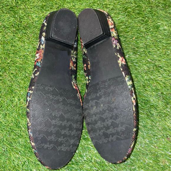 Vintage 90s Brocade Loafer Flats with Tassel Size 5.5 - Picture 7 of 8